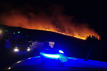 Incendio declarado en la medianoche del 19 de septiembre de 2024, en Palas de Rei (Lugo)