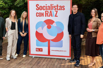 El secretario xeral del PSdeG, José Ramón Gómez Besteiro, en la presentación del logo y las jornadas de la formación