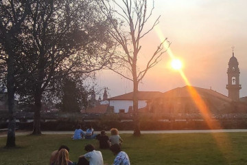 Atardecer el miércoles en Santiago de Compostela