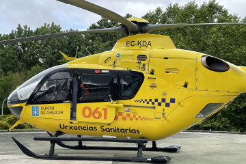 Archivo - Imagen de un helicóptero medicalizado.