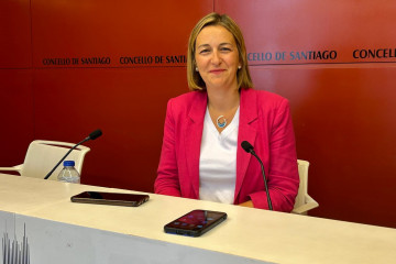 Míriam Louzao en rueda de prensa.