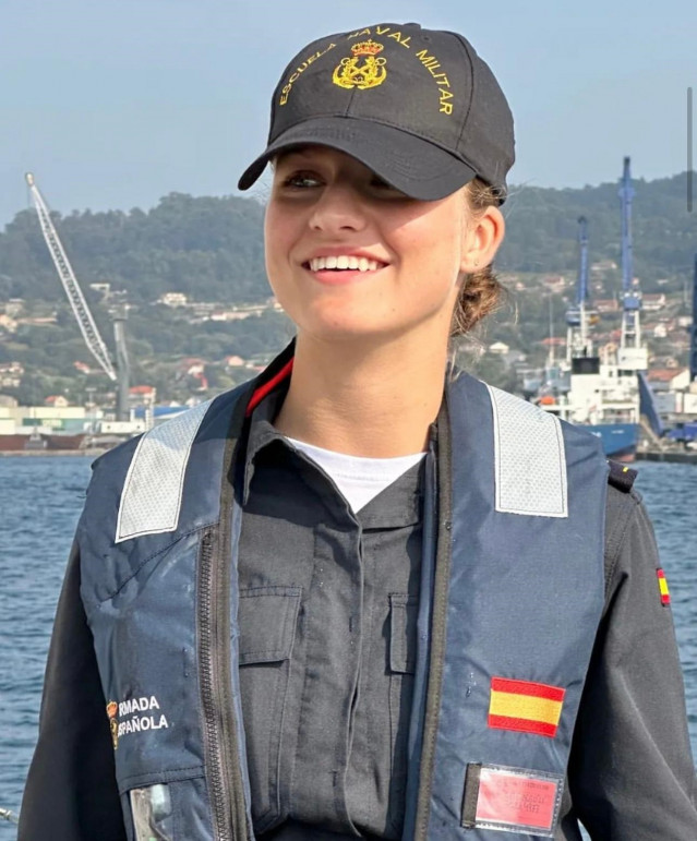 La princesa de Asturias, Leonor de Borbón Ortiz, en la Escuela Naval Militar de Marín.