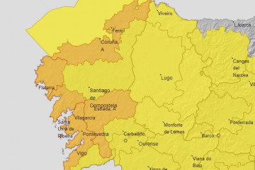 Mapa de alertas de AEMET para el jueves que es prácticamente idéntico al del miércoles