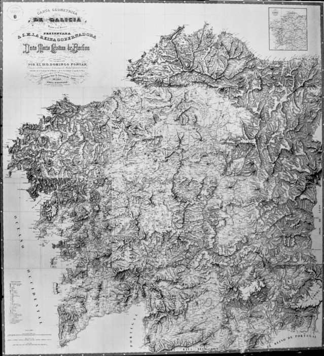 Imagen de la Carta geométrica de Galicia de Domingo Fontán