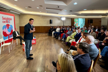 El secretario xeral del PSdeG, José Ramón Gómez Besteiro, en una intervención.