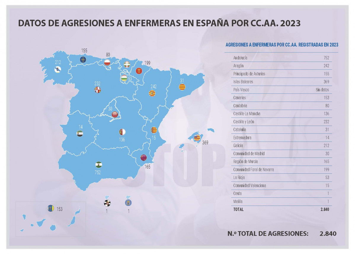 Mapa agresiones 2023