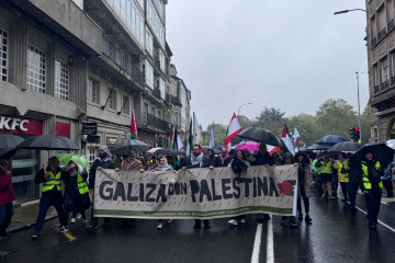 Manifestación 'Galiza con Palestina', Santiago de compostela a 6 de octubre de 2024.