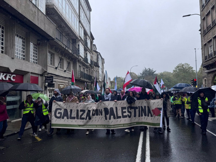 La manifestación por Palestina en Santiago acaba con cargas policiales