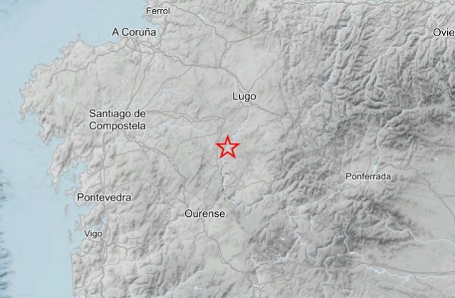 Registrado un terremoto de magnitud 3 en la localidad lucense de Taboada.