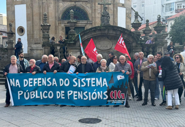 El colectivo de pensionistas y jubilados de la CIG reclama que la pensión mínima sea, 