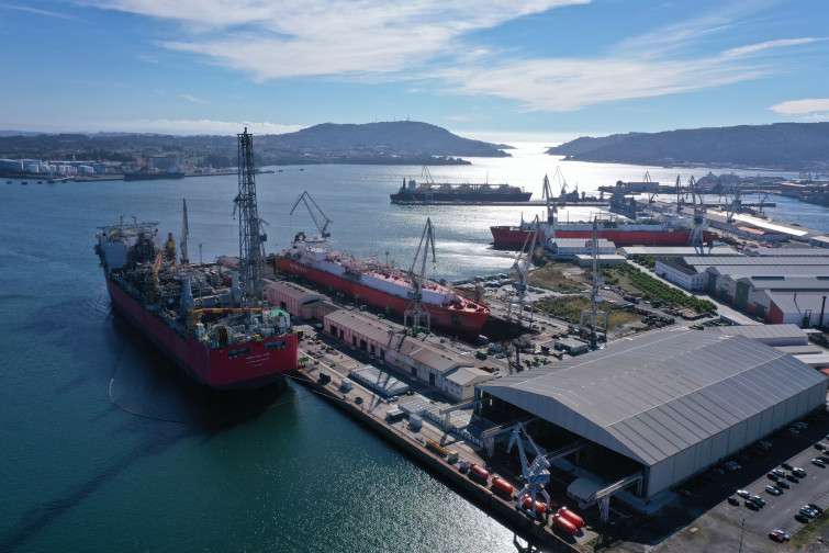 Paro en los astilleros de Navantia Ferrol en defensa de un nuevo convenio colectivo