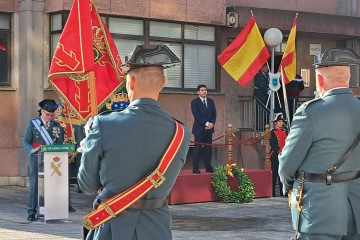 El delegado del Gobierno en Galicia, Pedro Blanco, en el desfile de los actos del 12 de octubre en A Coruña