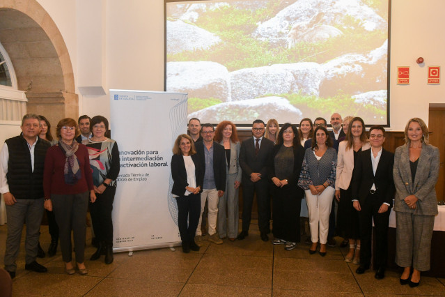 El conselleiro de Emprego, Comercio e Emigración, José González, en una jornada sobre 'Innovación para la intermediación y activación laboral'.