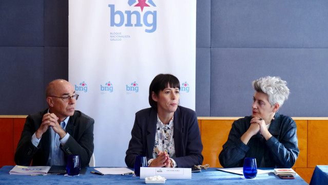 La portavoz nacional del BNG, Ana Pontón, en un acto en A Coruña