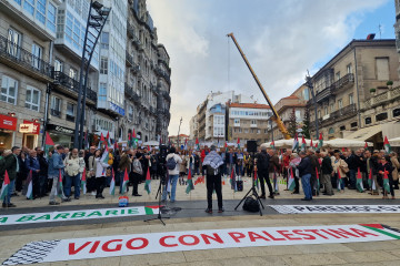 Imagen de la concentración de este jueves en Vigo.