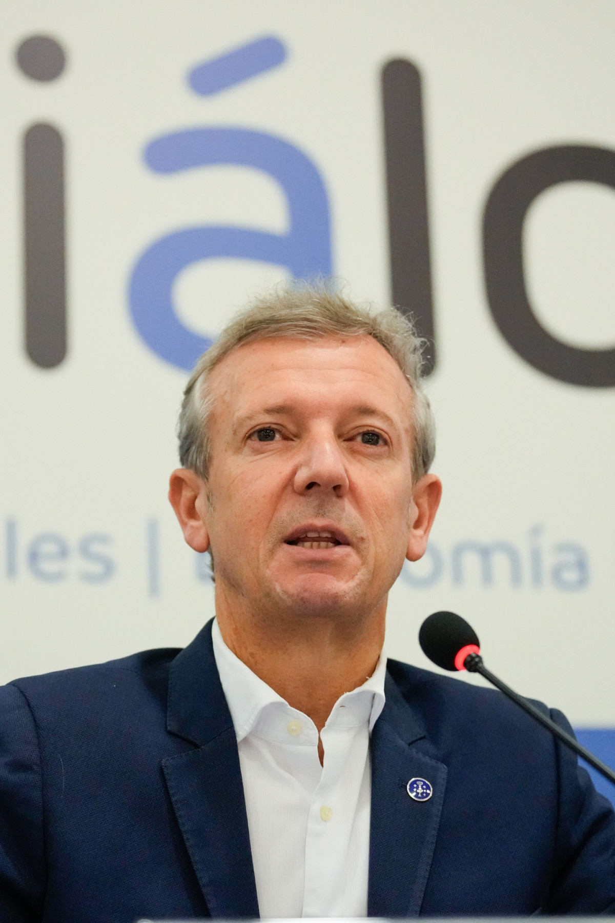 El presidente de la Xunta, Alfonso Rueda, durante su intervención.