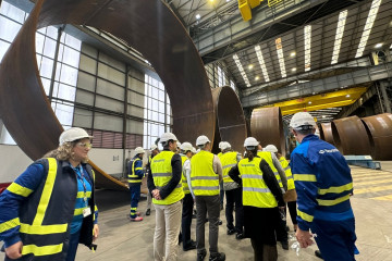 Visita de una delegación de Canarias a Galicia para conocer el desarrollo de la energía eólica marina