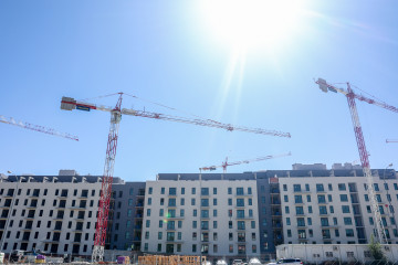 Archivo - Viviendas en construcción, a 10 de septiembre de 2024, en Madrid (España). La Comunidad de Madrid alcanzará a lo largo de la presente legislatura la cifra de 10.500 nuevas viviendas de al