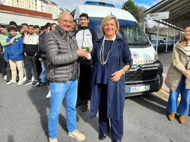 La alcaldesa de Lugo, Paula Alvarellos, con motivo de un convenio con el CIFP As Mercedes