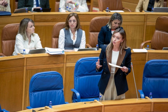 La conselleira de Política Social, Fabiola García, comparece en la Cámara.