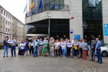 Una pasada protesta de la plataforma de familiares Agora frente a la sede de la Xunta