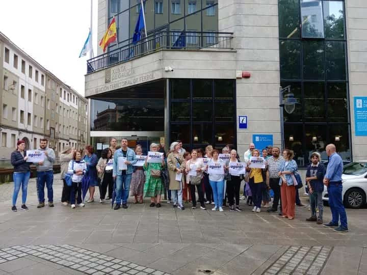 Una pasada protesta de la plataforma de familiares Agora frente a la sede de la Xunta