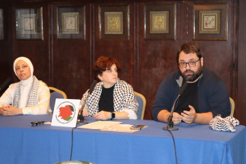 Rueda de prensa de la Coordinadora Galega de Solidariedade con Palestina