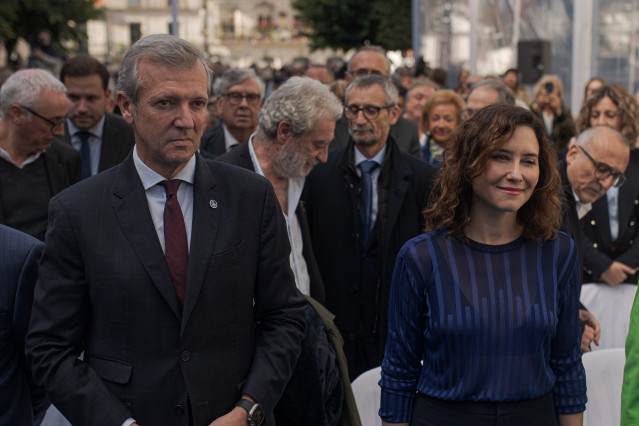 El presidente de la Xunta de Galicia, Alfonso Rueda, y la presidenta de la Comunidad de Madrid, Isabel Díaz Ayuso.