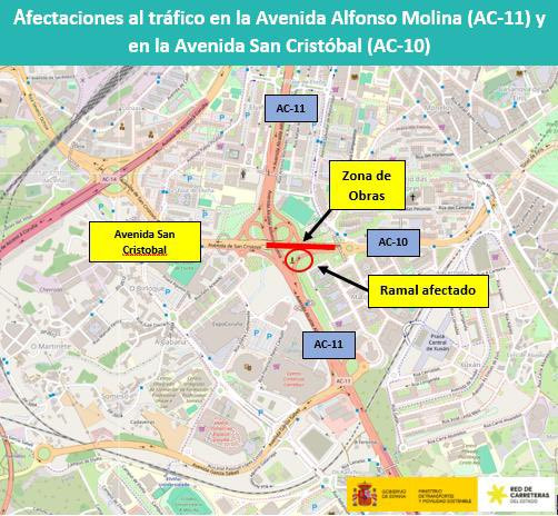 Plano de las obras en Alfonso Molina