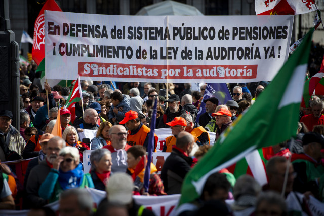 Manifestación por las pensiones públicas.