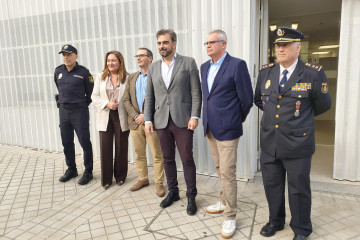 Visita del conselleiro de Presidencia, Xustiza e Deportes, Diego Calvo, a las nuevas instalaciones de la Policía Autonómica en Vigo.