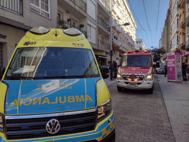 Intervención en un edificio en Boiro.