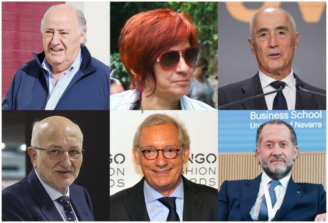 Amancio Ortega y su hija Sandra, Rafael del Pino, Juan Roig Alfonso e Isak Andik se sitúan como las cinco grandes fortunas españolas, según el ránking de la lista de 'Los 100 españoles más ricos