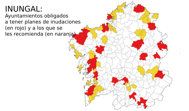 Estas son las 568 áreas de riesgo potencial significativo de inundación de Galicia