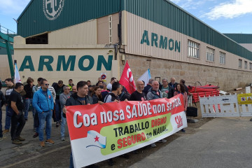 Concentración de trabajadores del naval.