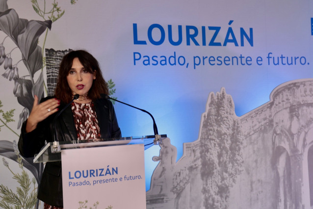 La conselleira de Economía e Industria, María Jesús Lorenzana, en la presentación de proyectos del Pazo de Lourizán.