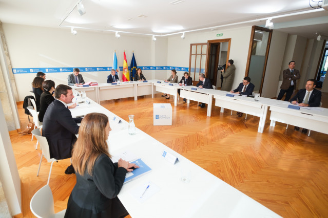 Alfonso Rueda preside la reunión del Consello de la Xunta en Noia (A Coruña).