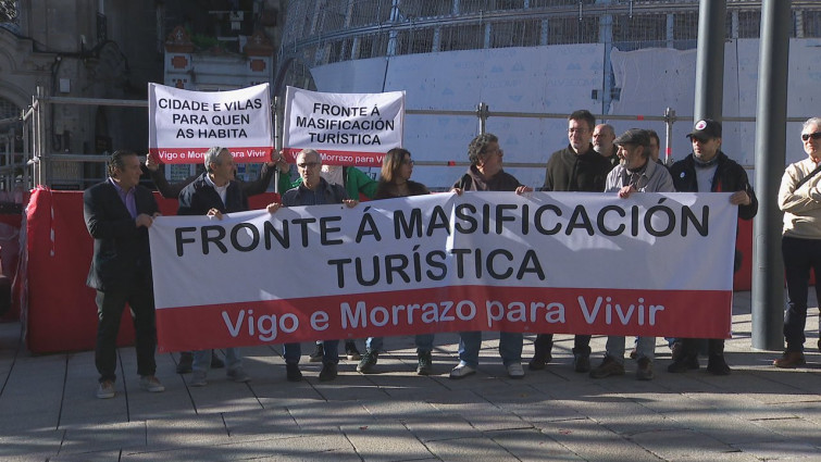 Plataforma contra la Masificación Turística se concentra en Vigo justo antes del encendido navideño