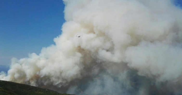 Controlado o incendio de Nogueira de Ramuín