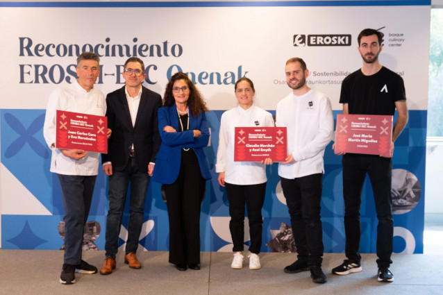 Basque Culinary Center y Eroski reconocen el talento de los cocineros de Simpar, Zelai Txiki y Chacino