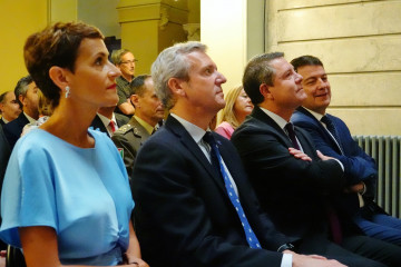 Archivo - (I-D) La presidenta de Navarra, María Chivite; el presidente de la Xunta de Galicia, Alfonso Rueda; el jefe del Ejecutivo de Castilla-La Mancha, Emiliano García-Page, y el presidente de la