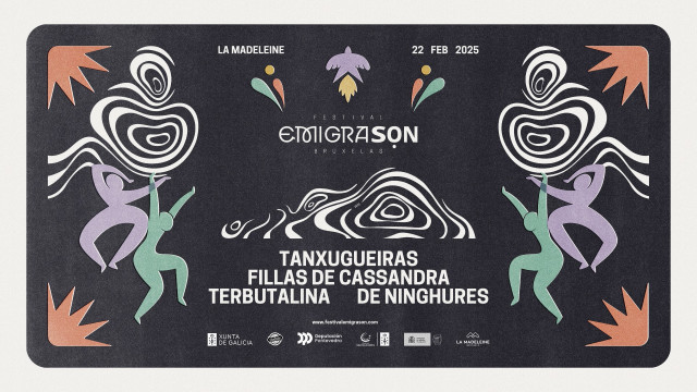 Cartel de la 3ª edición del festival EmigraSON que se celebrará en 2025 en Bruselas