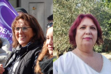 Isabel Faraldo y Charo Varela, precandidatas a las primarias de Podemos Galicia.