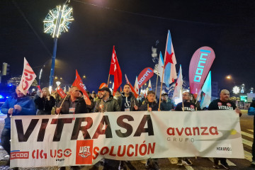 Archivo - Trabajadores de Vitrasa en una manifestación.