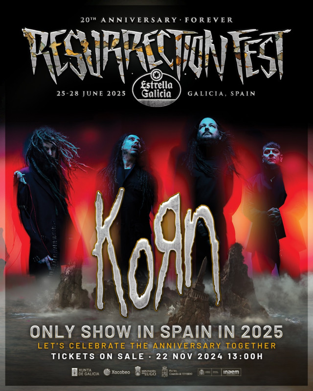 Cartel de Korn en el Resurrection Fest 2025