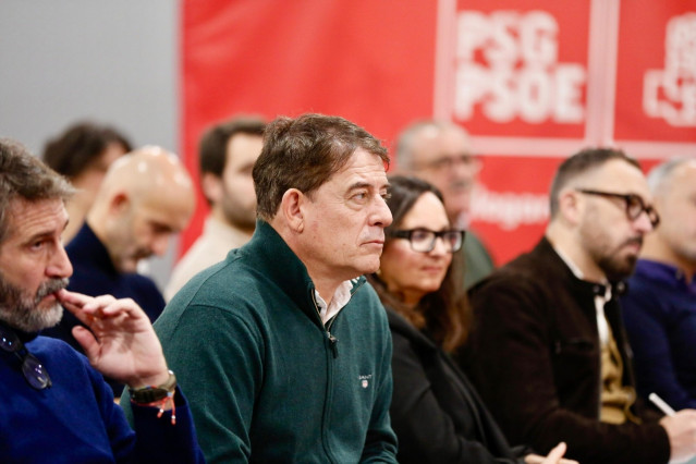 El secretario xeral del PSdeG, José Ramón Gómez Besteiro, en una jornada de los socialistas en Vilagarcía.