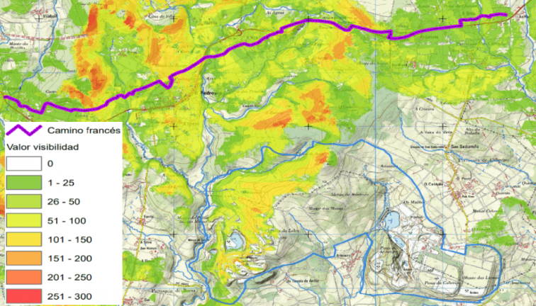 La mina de Touro “presenta visibilidad” desde el Camino de Santiago, según informe pagado por la propia minera