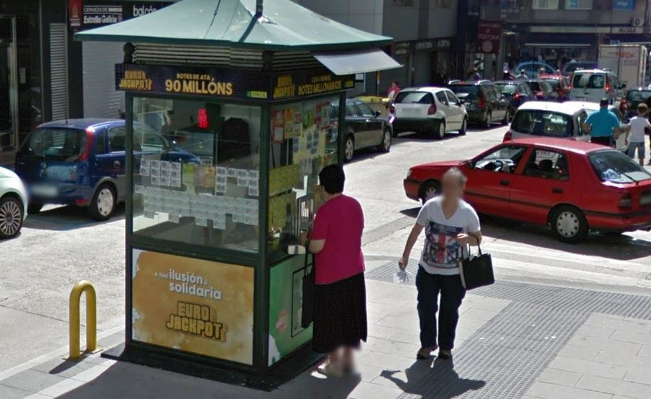 Kiosko de la ONCE en Benito Blanco en una imagen de Google Street View