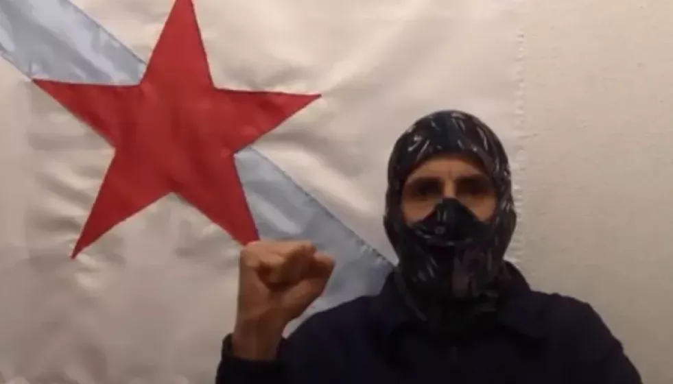 Garcia Matos en un vídeo de Resistencia Galega