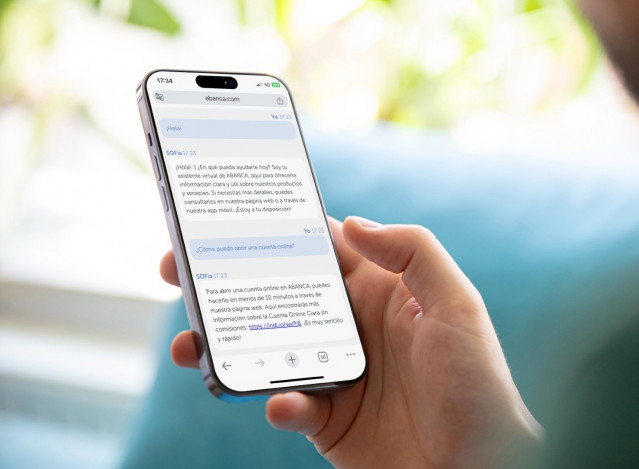 Imagen de SOFia, el nuevo asistente virtual de Abanca.